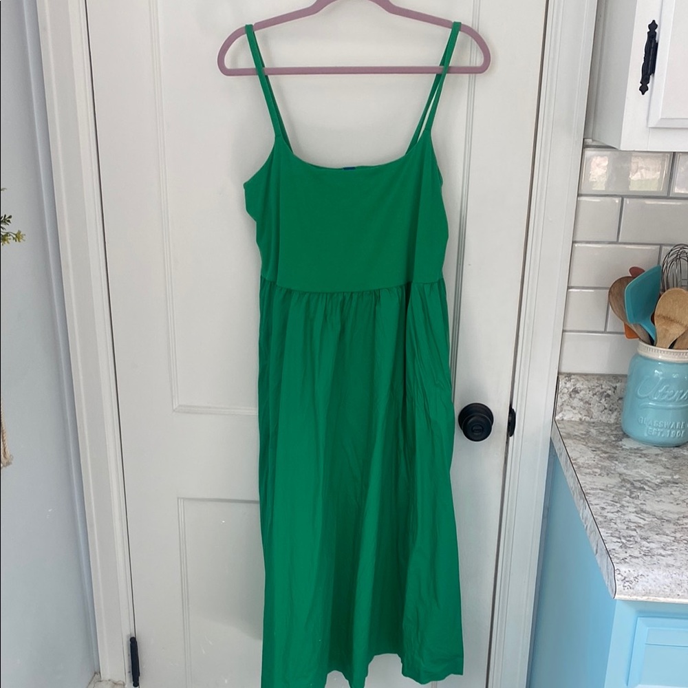 Old Navy-Green Spaghetti String Dress-XL